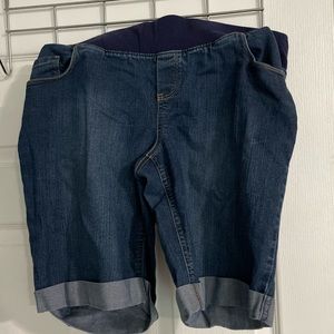 Maternity Denim Bermuda Shorts